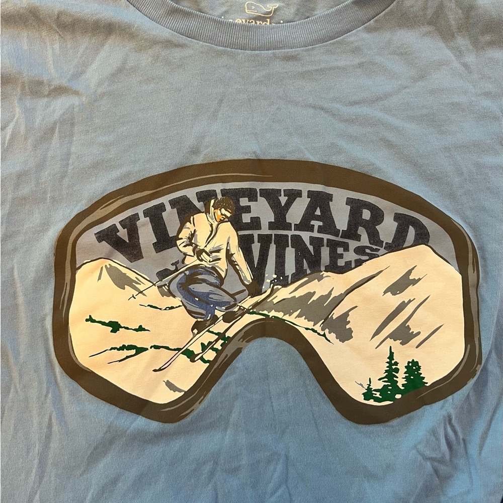 Vineyard Vines  Long Sleeve T Shirt  Sking Theme XS - Picture 2 of 5